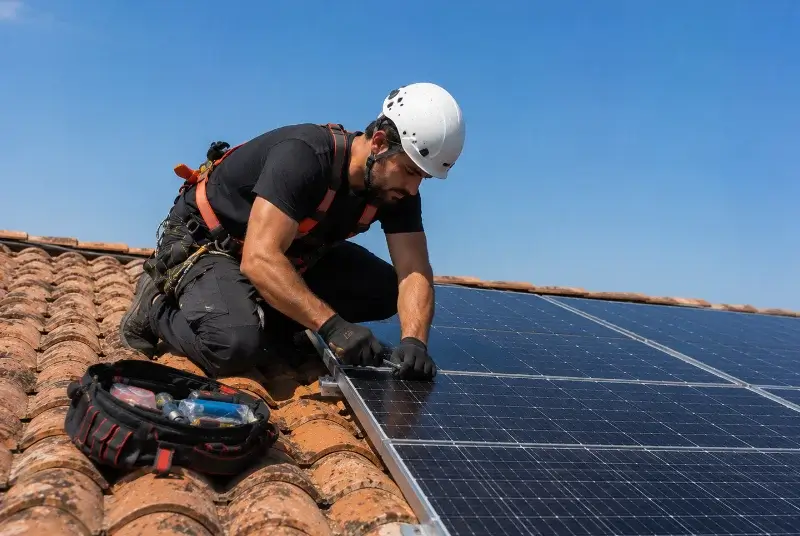 Maintenance et monitoring de panneaux solaires aux Brulais