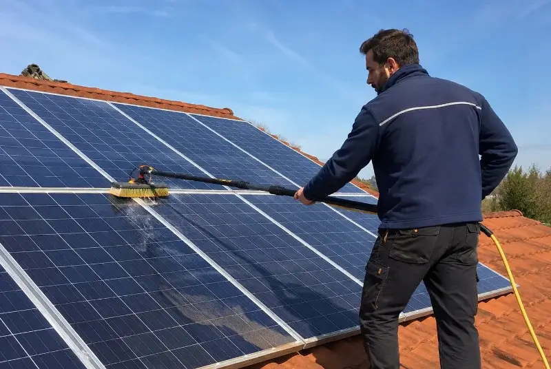 Nettoyage et entretien de panneaux solaires aux Brulais