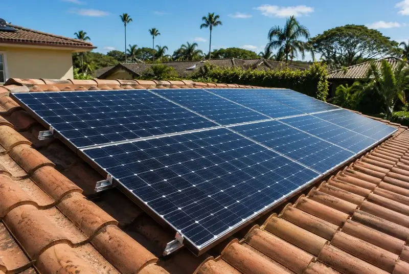 Installation de panneaux solaires aux Brulais